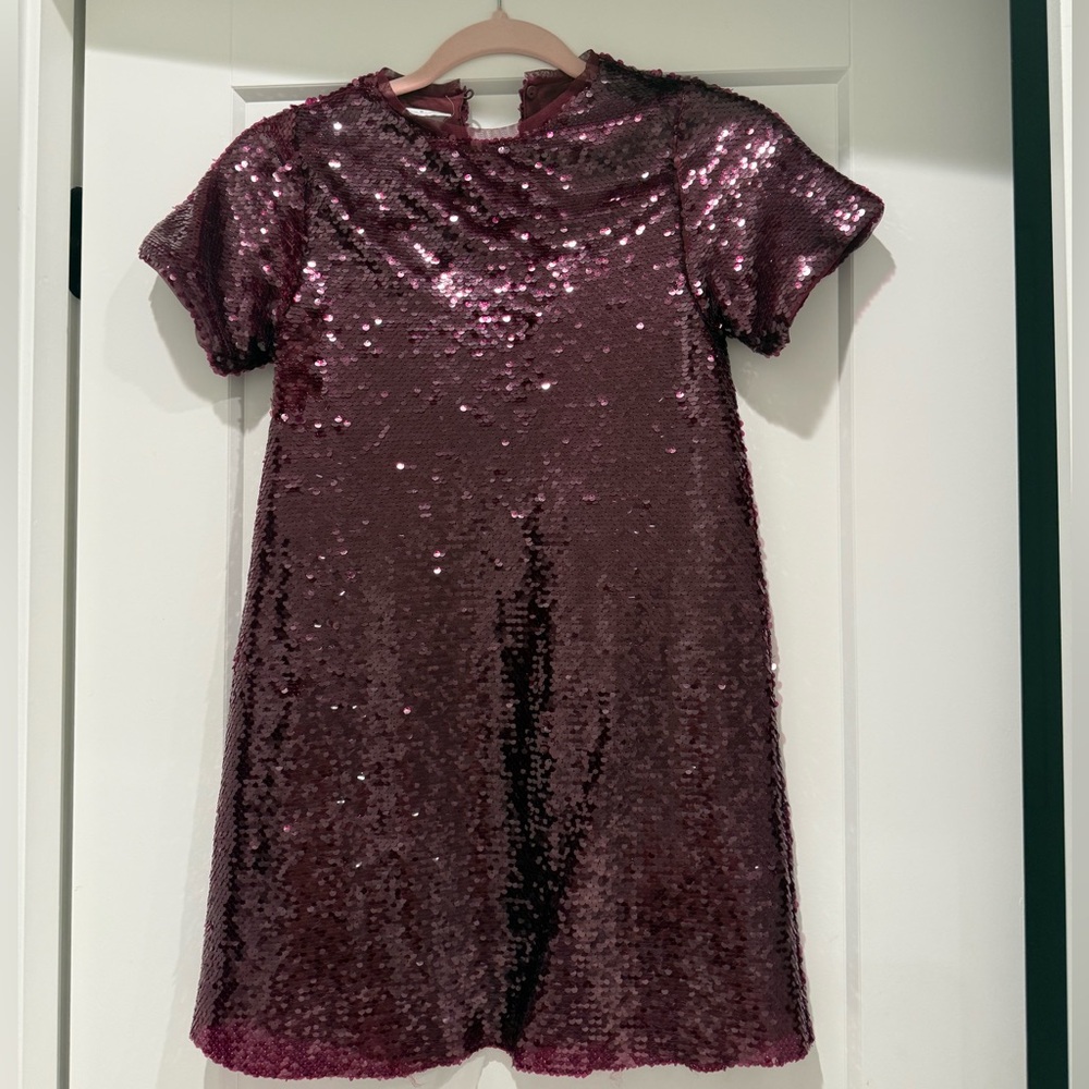 Zara Red Sequin Flutter Sleeve Cocktail Dress